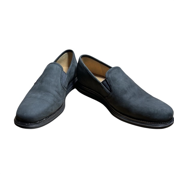 Cole Haan Mens Shoes Lot Size 10 Brown Leather Oxford & Black Suede Slip On main image 7